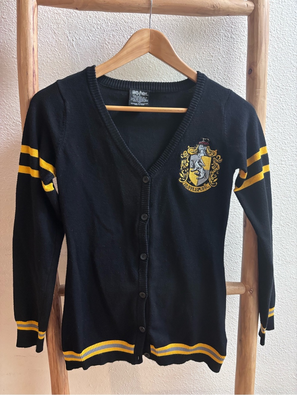 Harry Potter Hufflepuff button up sweater